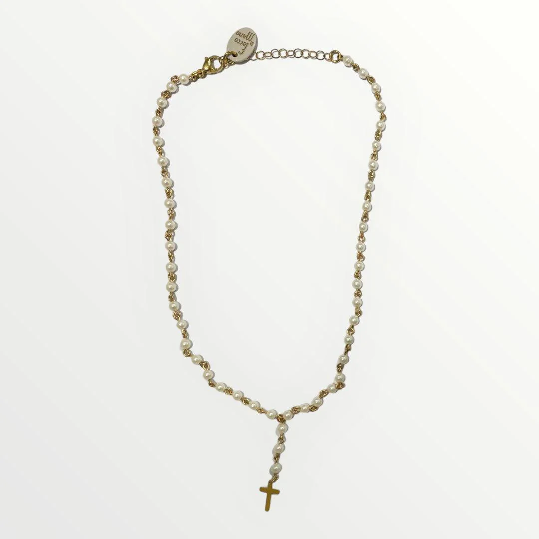 MOMI - COLLANA ROSARIO CORTO CROCE - Image 5