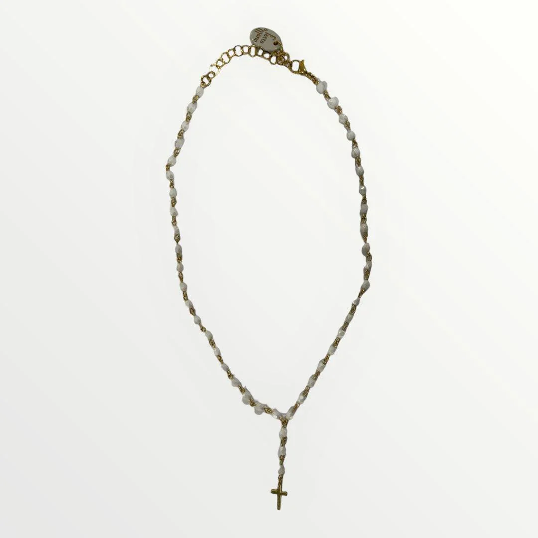 MOMI - COLLANA ROSARIO CORTO CROCE - Image 7